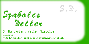 szabolcs weller business card